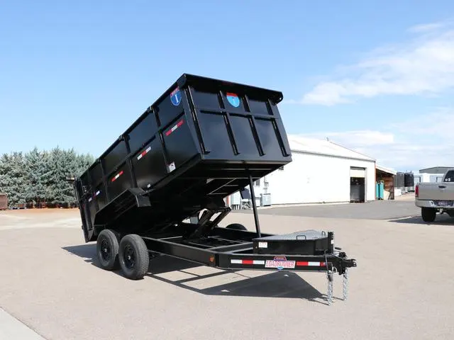 Trash Removal KC 15-yard dump trailer on a Kansas City driveway